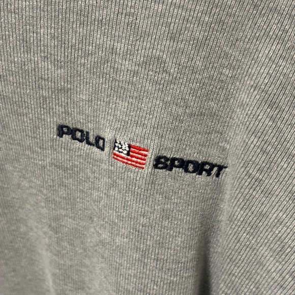 Polo Sports grey half zip ul sweater. Size XL - Picture 3 of 5